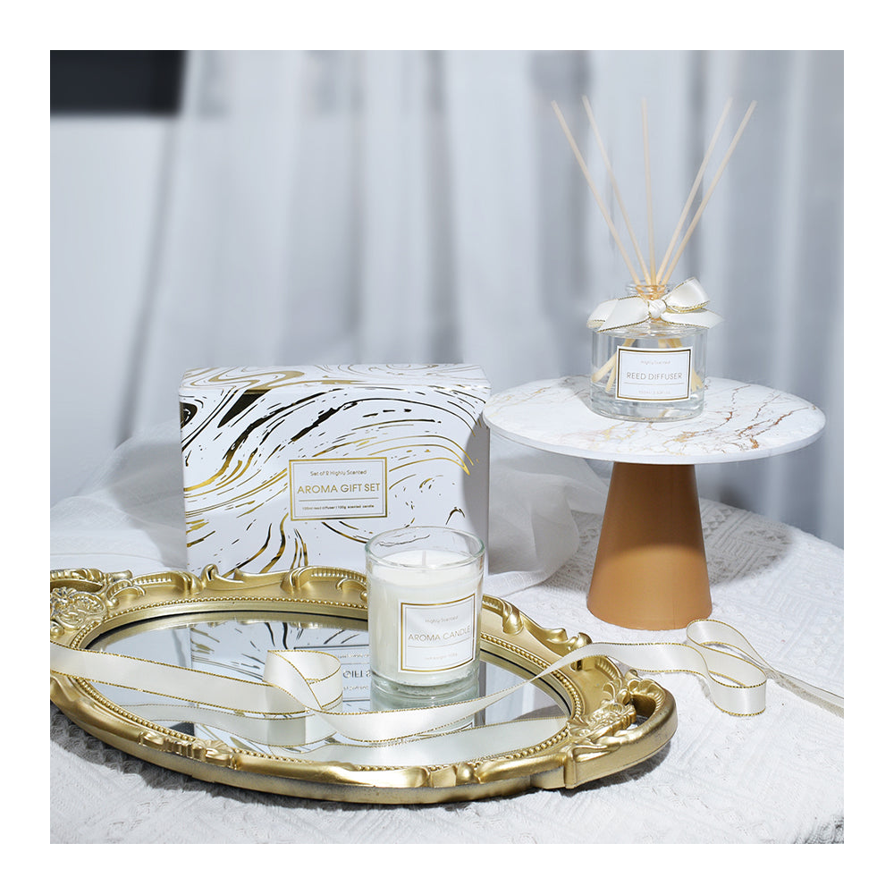 Chance Luxury Scented Candle and Reed Diffuser Gift Set Crown Crest