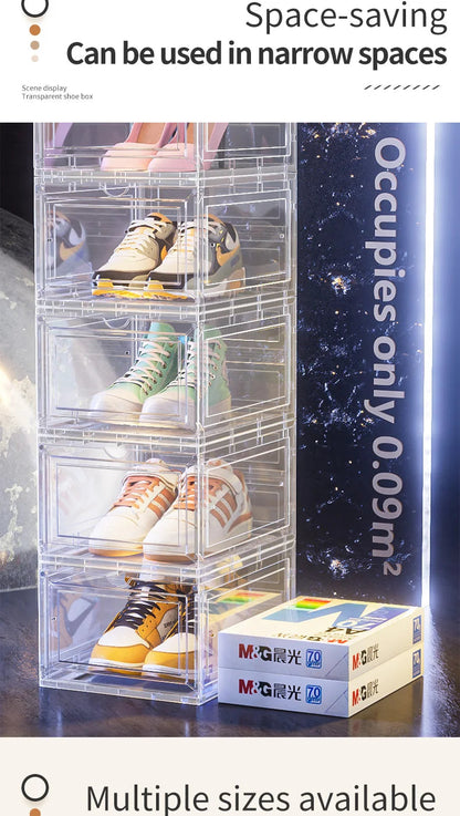 Drop Front Open Acrylic Stackable Shoe Boxs (Price Per One Shoe  Box) Crown Crest