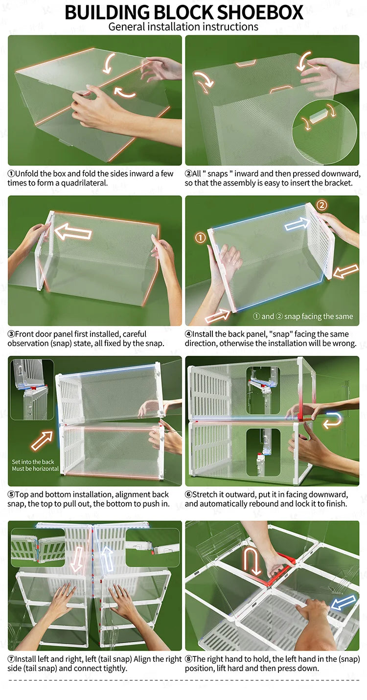 Stackable Transparent Shoe Storage Box  (Price per Shoe Box) Crown Crest