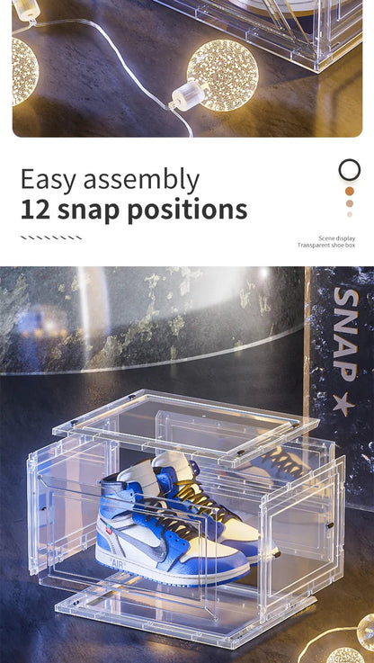 Drop Front Open Acrylic Stackable Shoe Boxs (Price Per One Shoe  Box) Crown Crest