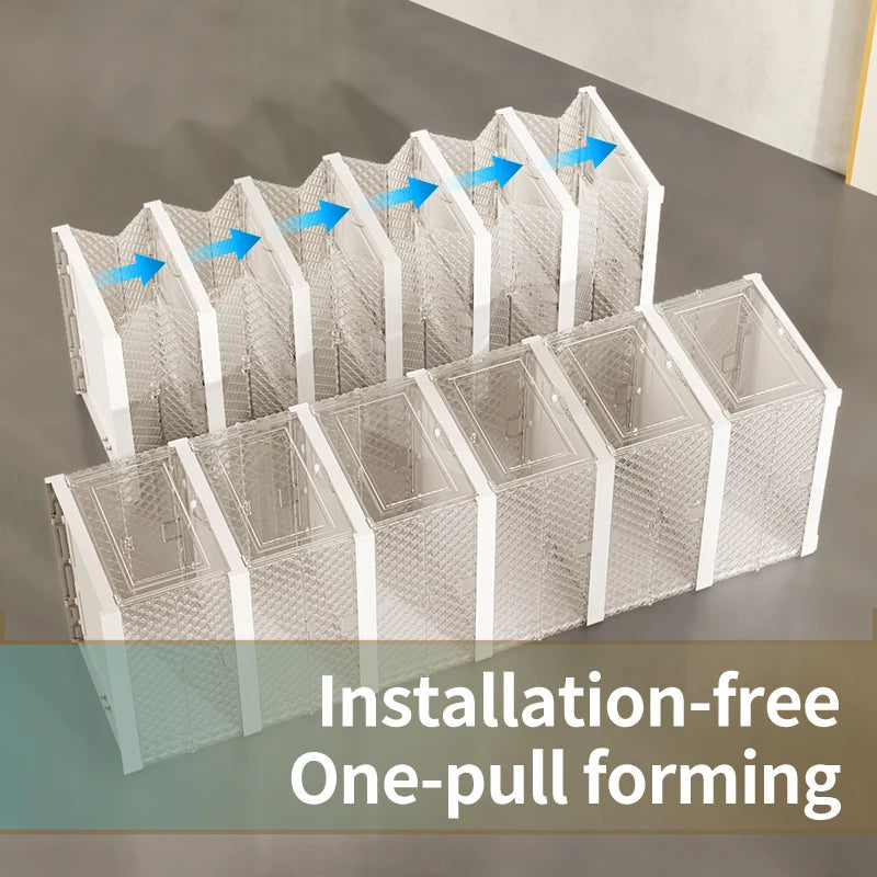 Stackable & Foldable Shoe Rack Box Portable Stacking Shoe Boxes (Price per one shoe box) Crown Crest