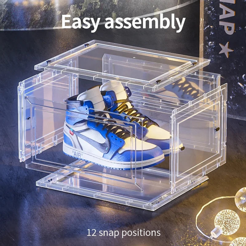 Drop Front Open Acrylic Stackable Shoe Boxs (Price Per One Shoe  Box) Crown Crest
