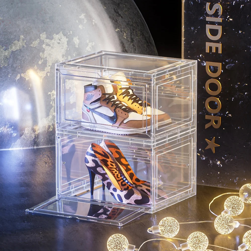 Drop Front Open Acrylic Stackable Shoe Boxs (Price Per One Shoe  Box) Crown Crest