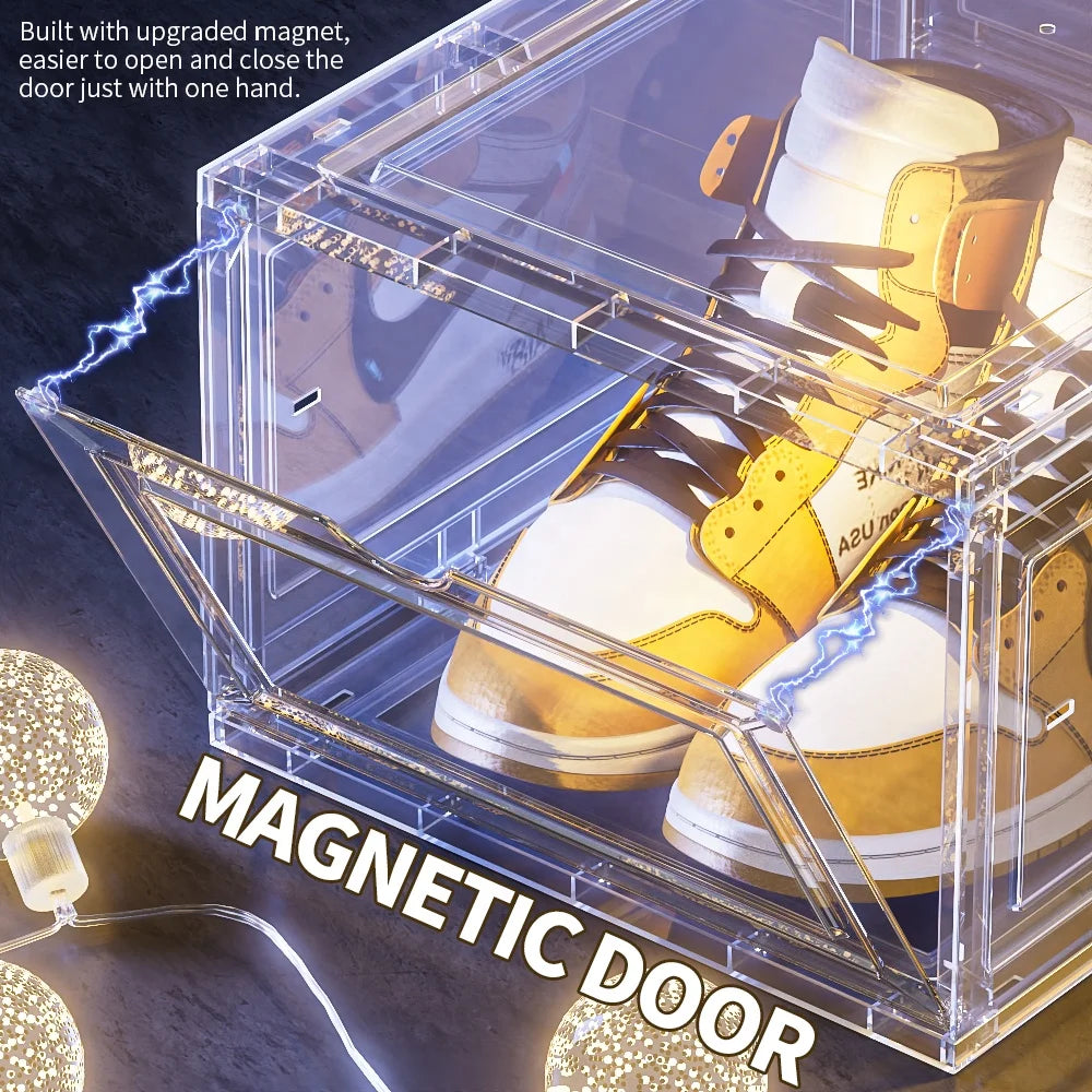 Drop Front Open Acrylic Stackable Shoe Boxs (Price Per One Shoe  Box) Crown Crest