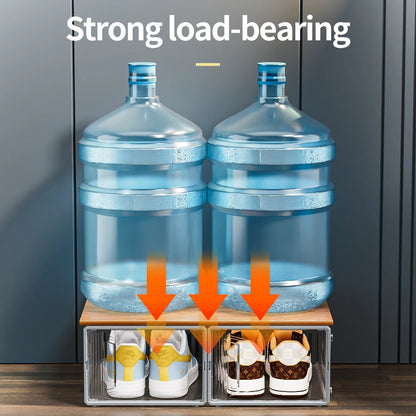 Stackable Transparent Shoe Storage Box  (Price per Shoe Box) Crown Crest
