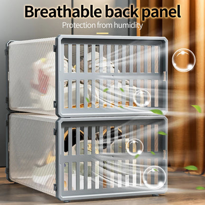 Stackable Transparent Shoe Storage Box  (Price per Shoe Box) Crown Crest