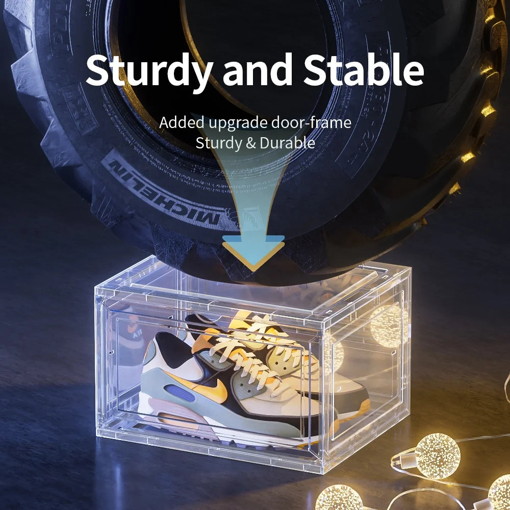 Drop Front Open Acrylic Stackable Shoe Boxs (Price Per One Shoe  Box) Crown Crest