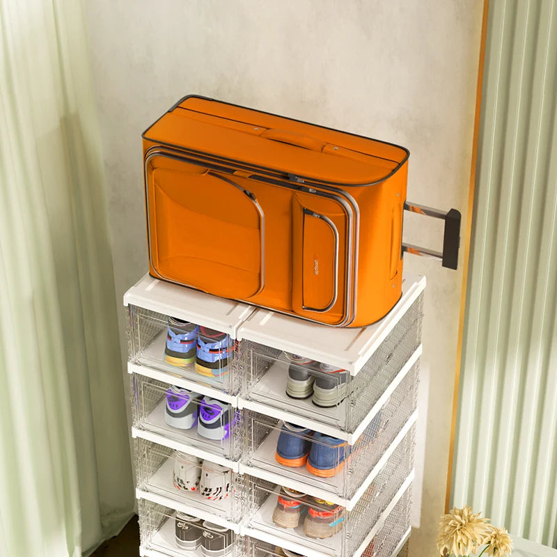 Stackable & Foldable Shoe Rack Box Portable Stacking Shoe Boxes (Price per one shoe box) Crown Crest