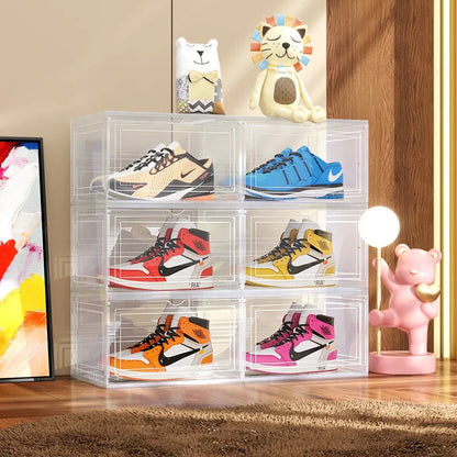Drop Front & Side Open Acrylic Magnetic Stackable Shoe Box (Price Per One Shoe  Box) Crown Crest